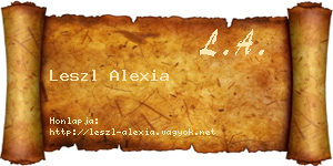 Leszl Alexia névjegykártya